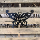 Welcome Butterfly Metal Garden Decor - Michigan Metal Artwork