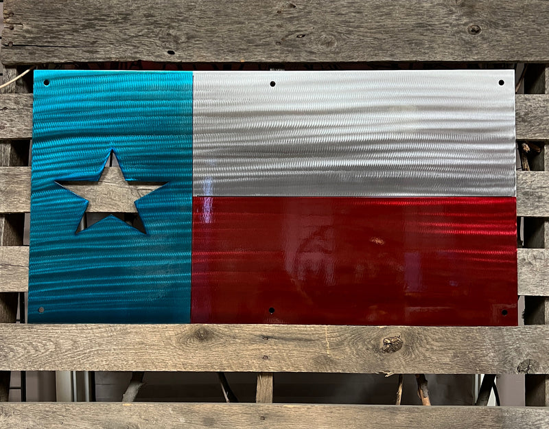 Texas State Flag Metal Wall Art - Michigan Metal Artwork