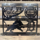 Detroit Sports Teams Metal Wall Art - Michigan Metal Artwork
