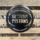 Detroit Pistons Logo Metal Wall Art - Michigan Metal Artwork