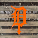 Old English D Metal Yard Art - Michigan Metal Artwork - Michigan Metal Artwork
