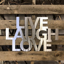 Live Laugh Love Metal Wall Art - Michigan Metal Artwork