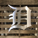 Old English D Metal Wall Art - Michigan Metal Artwork