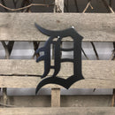 Old English D Metal Wall Art - Michigan Metal Artwork