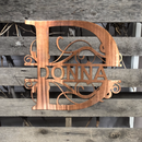 Regal Split Letter Monogram Metal Wall Art - Michigan Metal Artwork