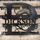 Regal Split Letter Monogram Metal Wall Art - Michigan Metal Artwork