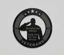 Salute Our Veterans Metal Wall Art Logo