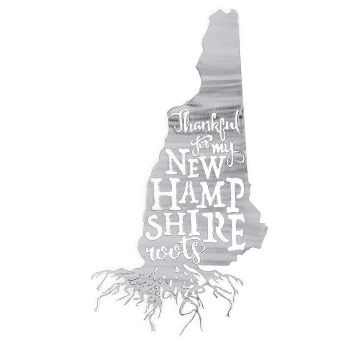 Thankful For My New Hampshire Roots Metal Wall Art - Michigan Metal Artwork