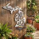 Thankful For My Michigan Roots Metal Wall Art - Michigan Metal Artwork