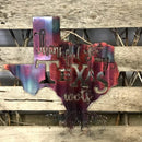 Thankful For My Texas Roots Metal Wall Art - Michigan Metal Artwork