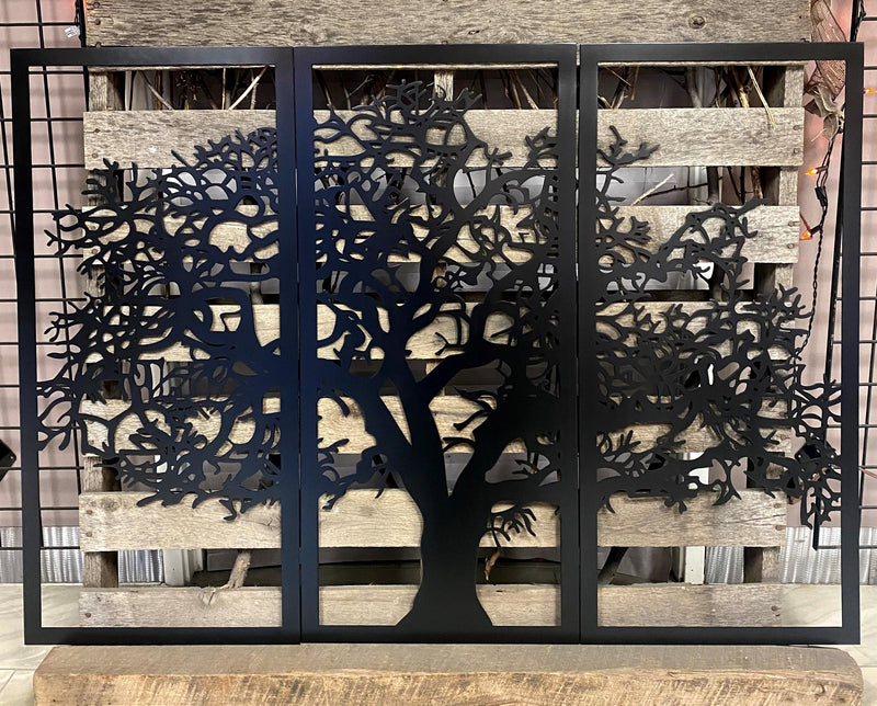 Tree Of Life 3 Panel Metal Wall Art - Michigan Metal Artwork