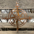 Vintage Nautical Compass Metal Wall Art - Michigan Metal Artwork