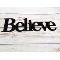 Believe Metal Wall Art - Michigan Metal Artwork