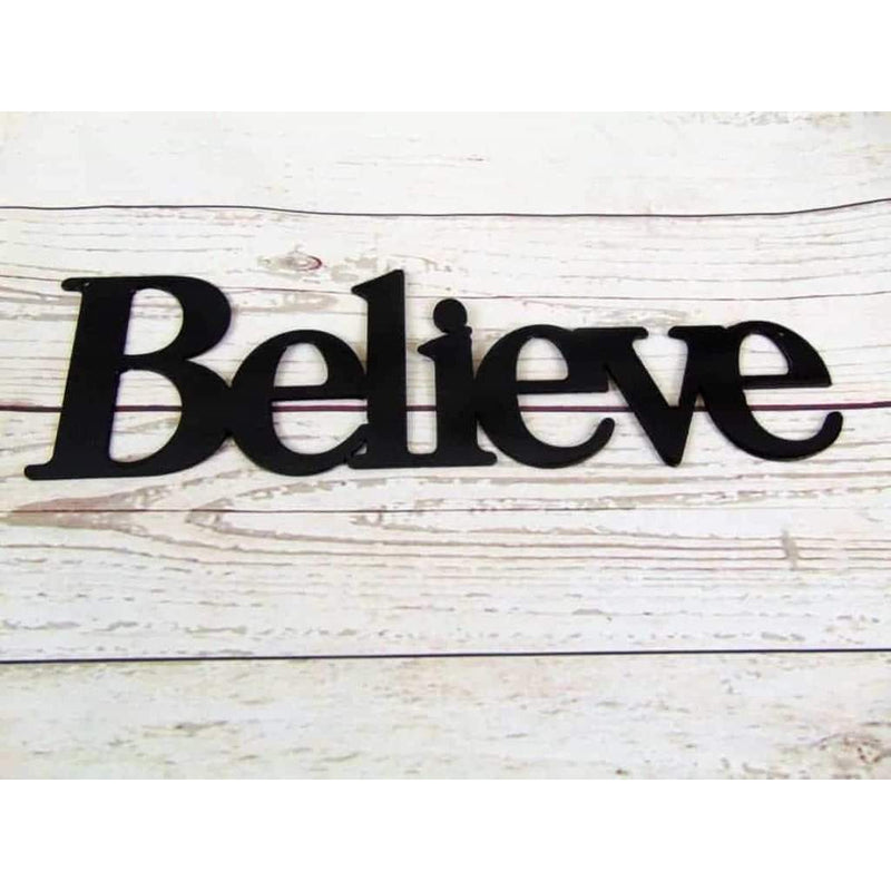 Believe Metal Wall Art - Michigan Metal Artwork