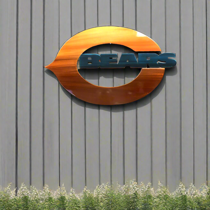 Chicago Bears Logo Metal Wall Art - Michigan Metal Artwork