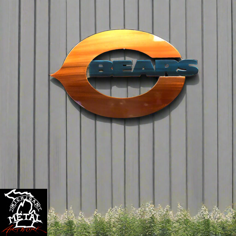 Chicago Bears Logo Metal Wall Art Sports