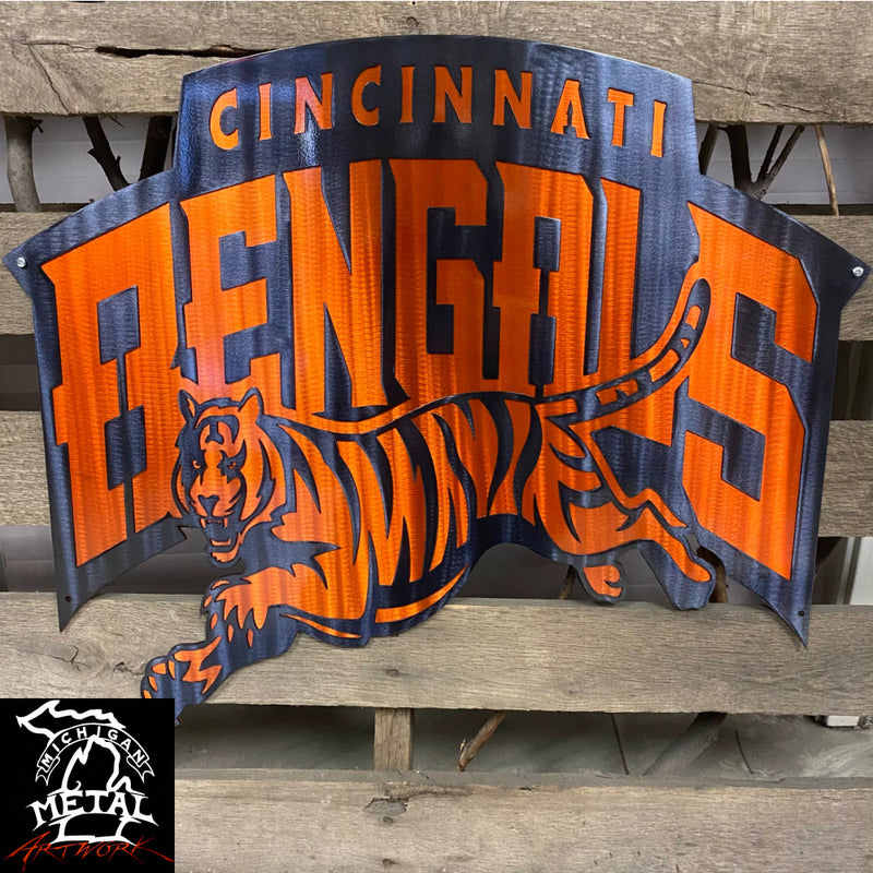 Cincinnati Bengals (2 Piece) Metal Wall Art 24’’ X 21’’ Sports