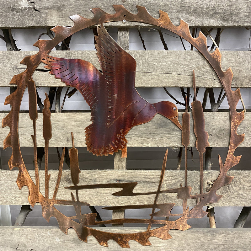 Duck Saw Blade Metal Wall Art - Michigan Metal Artwork