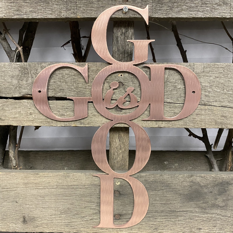 God Is Good Metal Wall Art - Michigan Metal Artwork