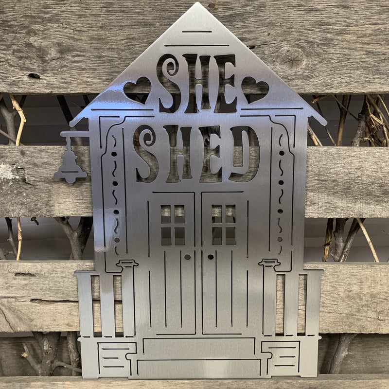 She Shed Metal Wall Art - Michigan Metal Artwork