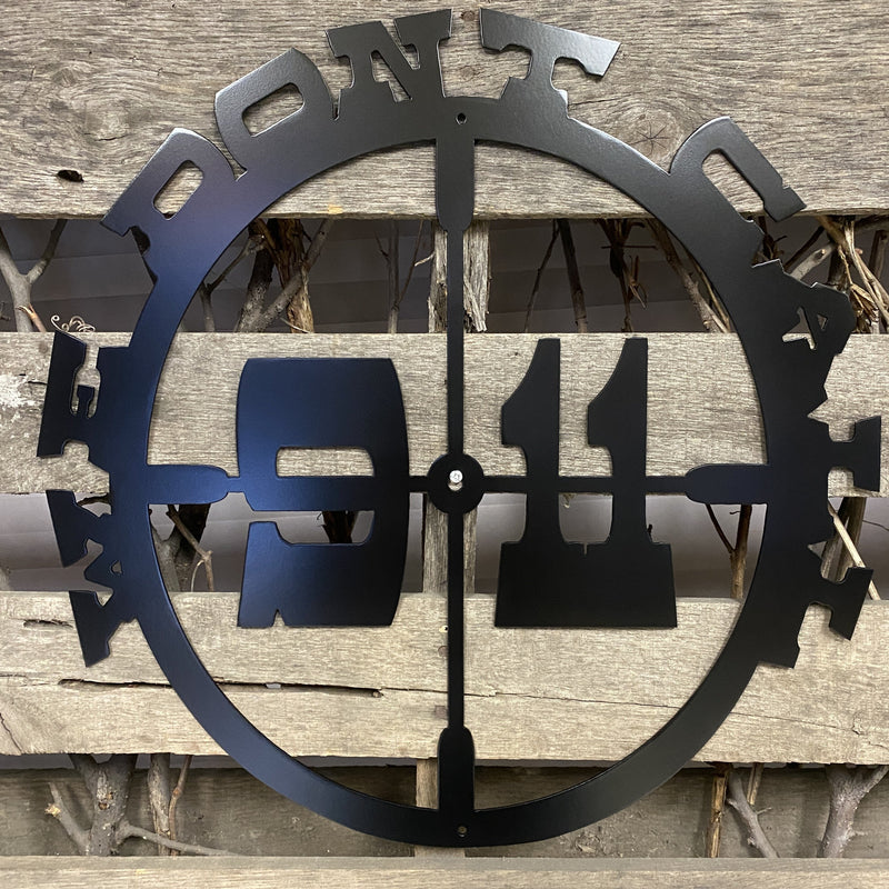 We Don't Call 911 Metal Wall Art - Michigan Metal Artwork