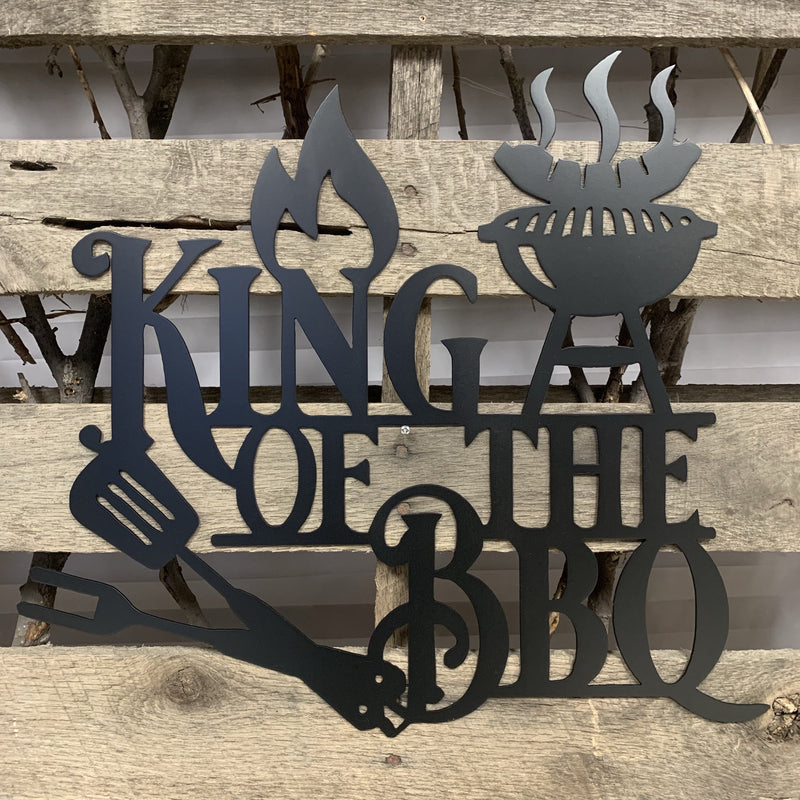 King Of The BBQ Metal Wall Art - Michigan Metal Artwork