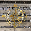 Nautical Compass Rose Metal Wall Art - Michigan Metal Artwork