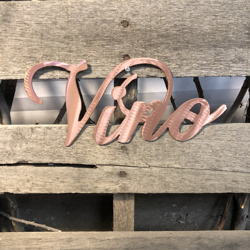 Vino Sign Metal Wall Art - Michigan Metal Artwork