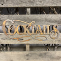 Cocktails Sign Metal Wall Art - Michigan Metal Artwork