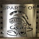 Michigan State Sparty On Logo Metal Wall Art - Michigan Metal Artwork