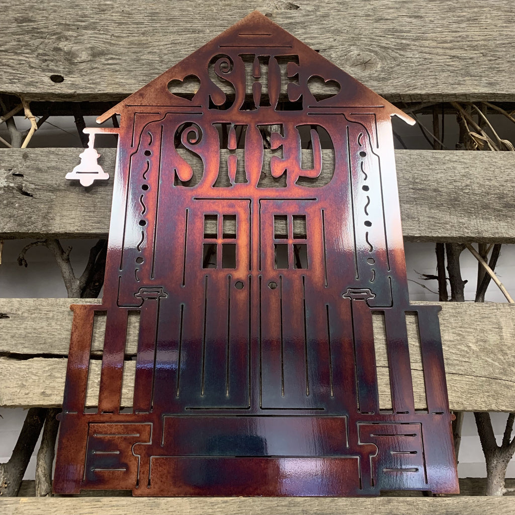 She Shed Metal Wall Art Michigan Metal Artwork She Shed Metal Wall Art Michigan Metal Artwork