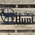 Eat Sleep Hunt Metal Wall Art - Michigan Metal Artwork