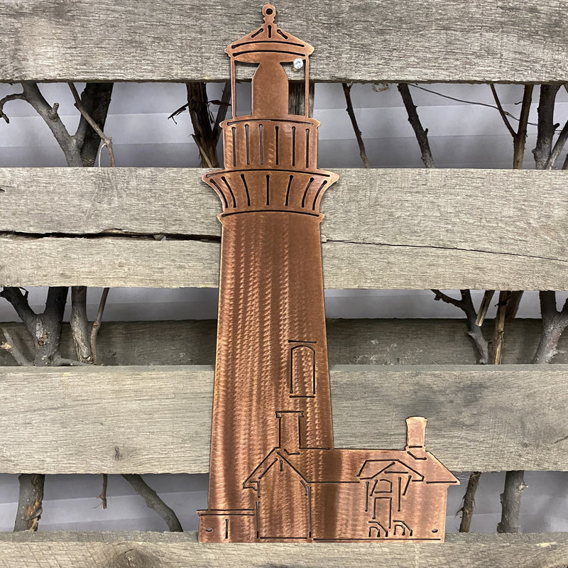 Lighthouse Metal Wall Art - Michigan Metal Artwork