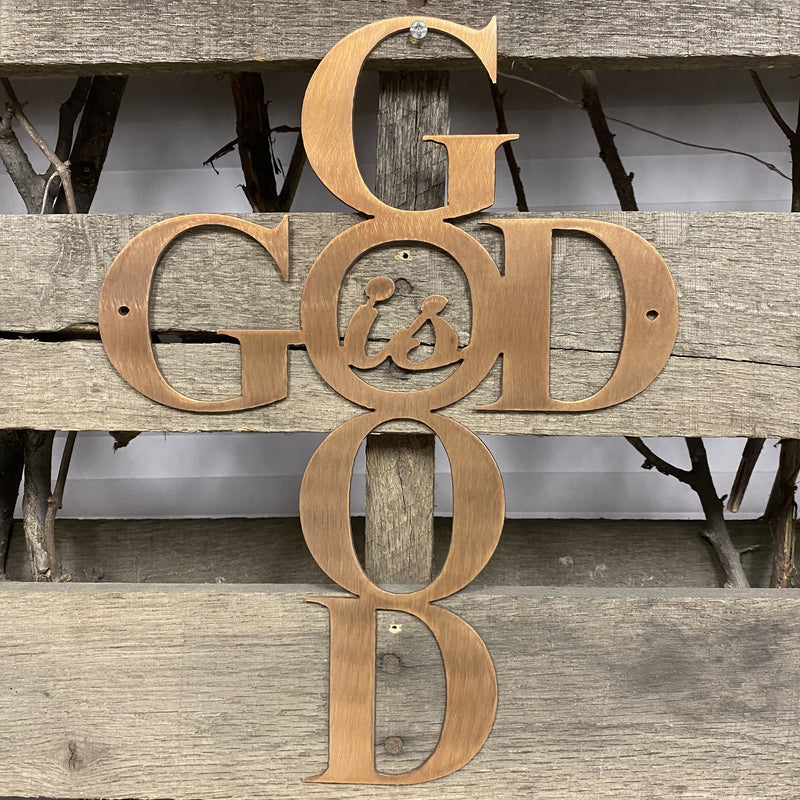 God Is Good Metal Wall Art - Michigan Metal Artwork