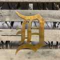 Old English D Metal Wall Art - Michigan Metal Artwork