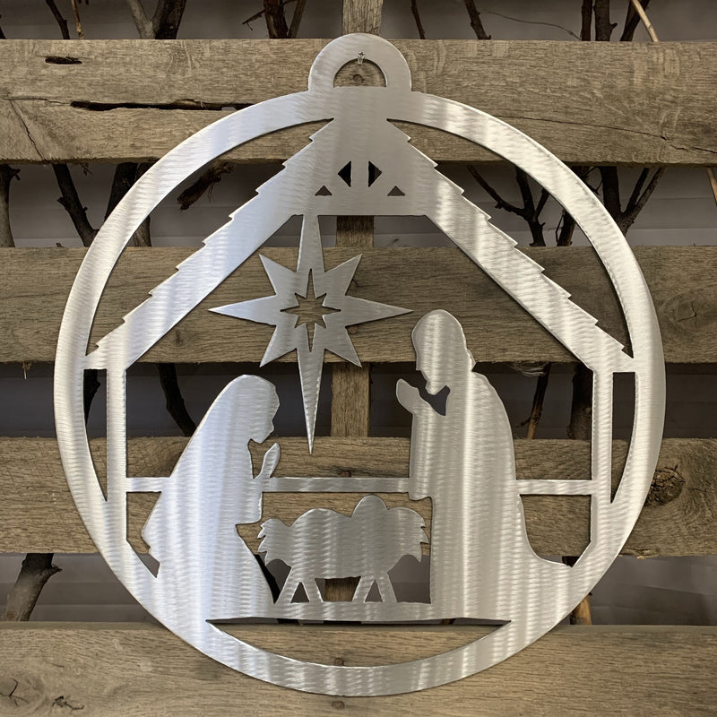 Nativity Scene Metal Wall Art - Michigan Metal Artwork