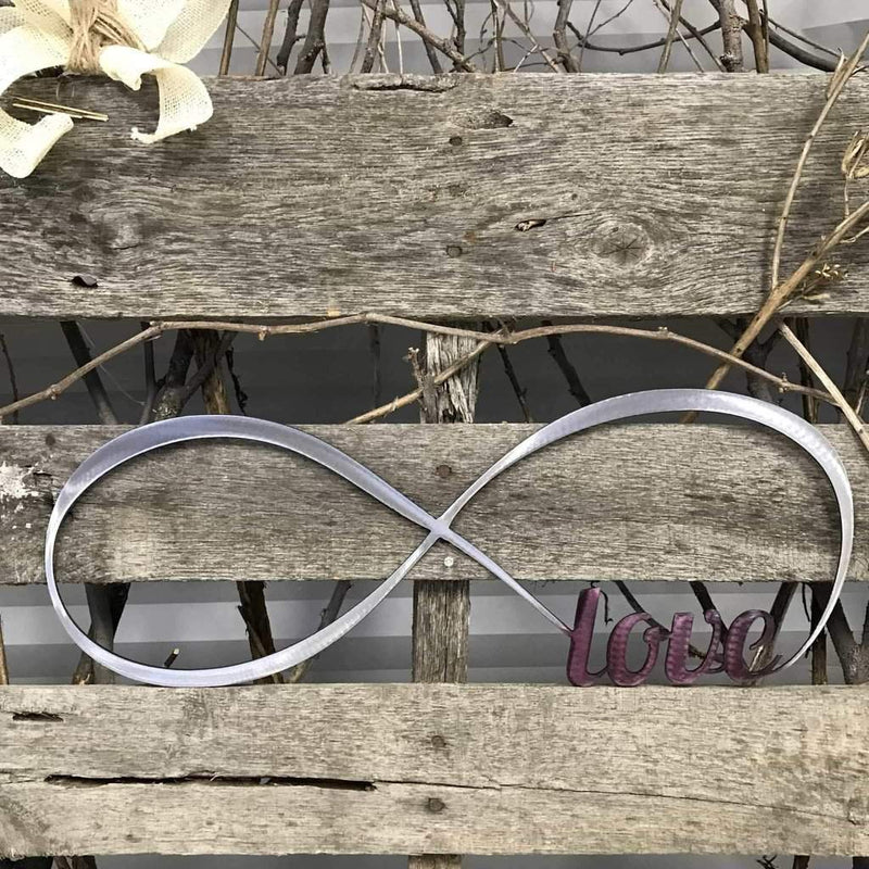 Infinity Love Band Metal Wall Art - Michigan Metal Artwork