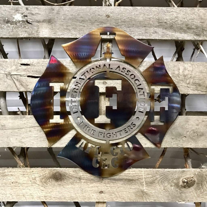 International Association Of Fire Fighters Logo - Michigan Metal Artwork