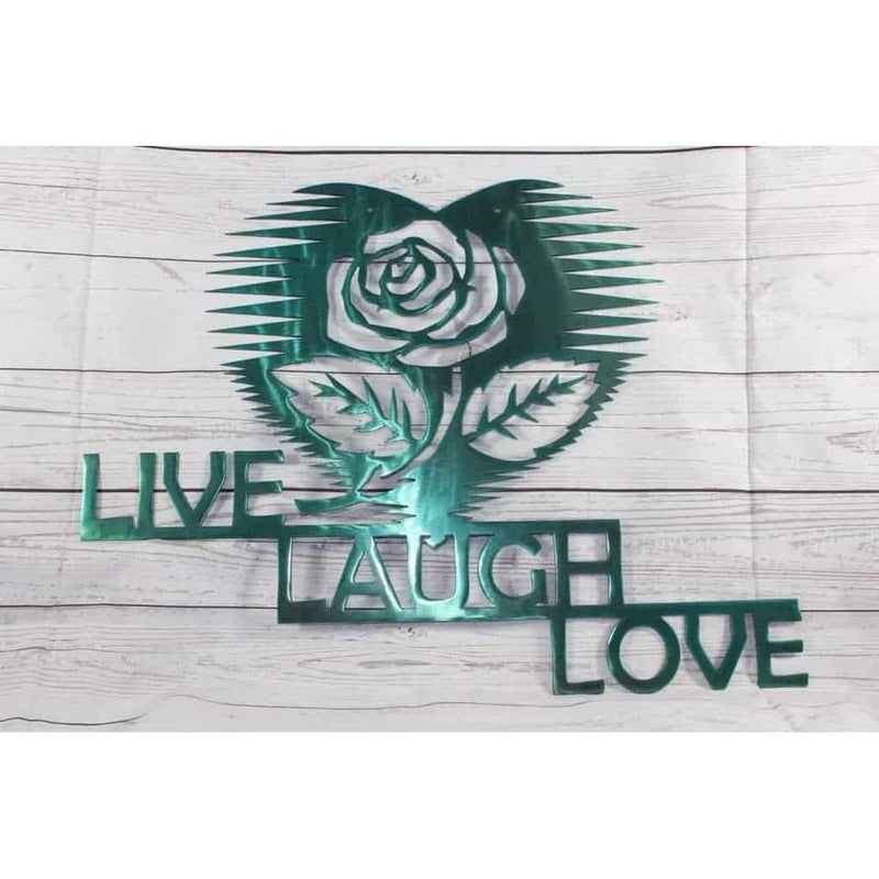 Live, Laugh, Love Metal Wall Art - Michigan Metal Artwork