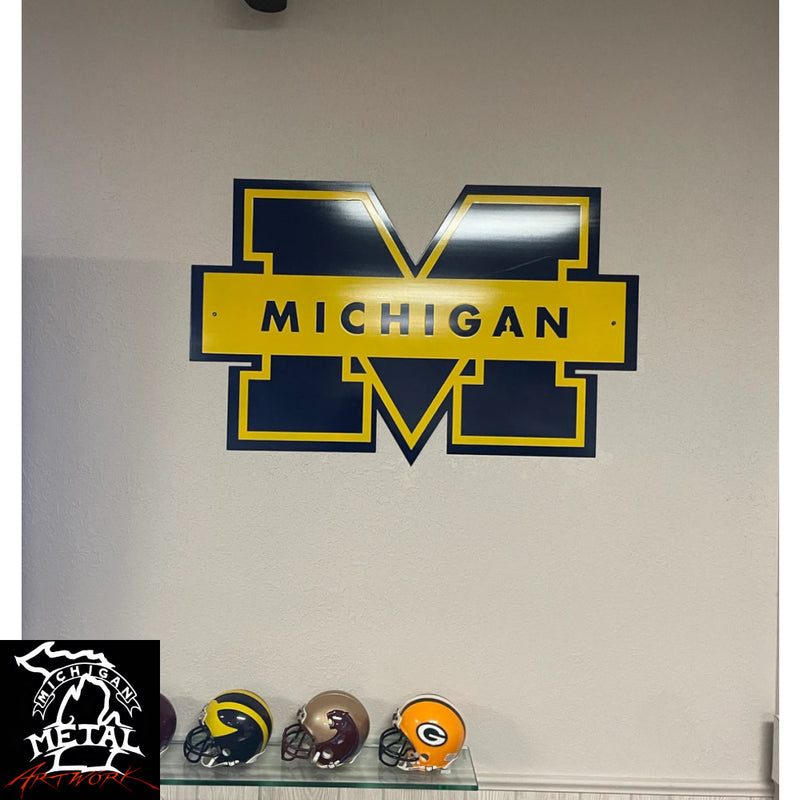 Michigan Wolverines (2 Piece) Metal Wall Art Sports