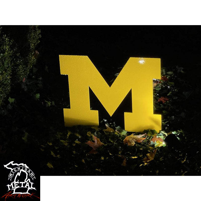 Michigan Wolverines Metal Yard Art