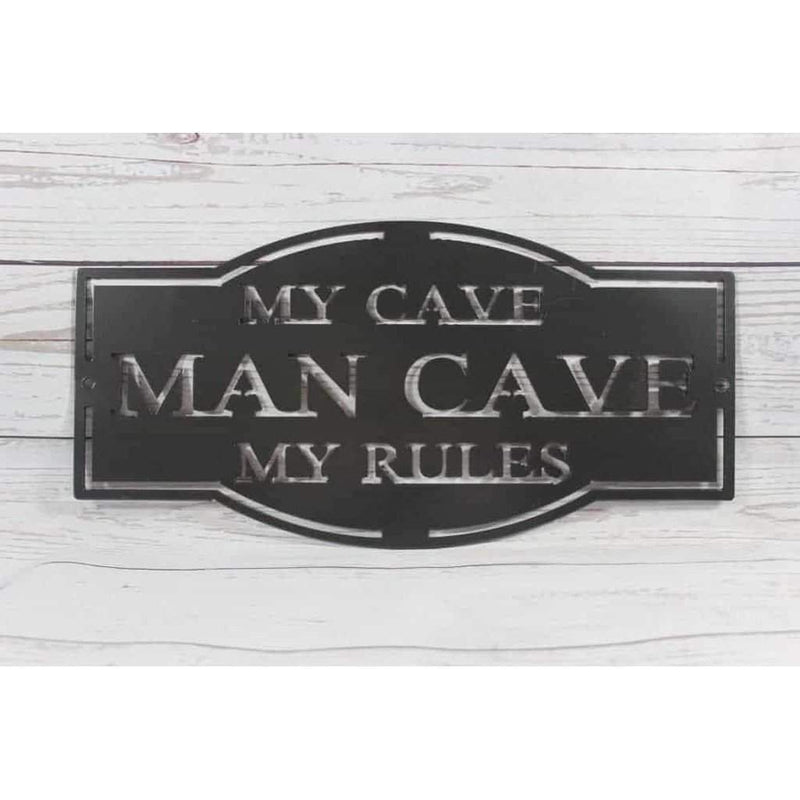 My Man Cave Metal Wall Art Sign - Michigan Metal Artwork