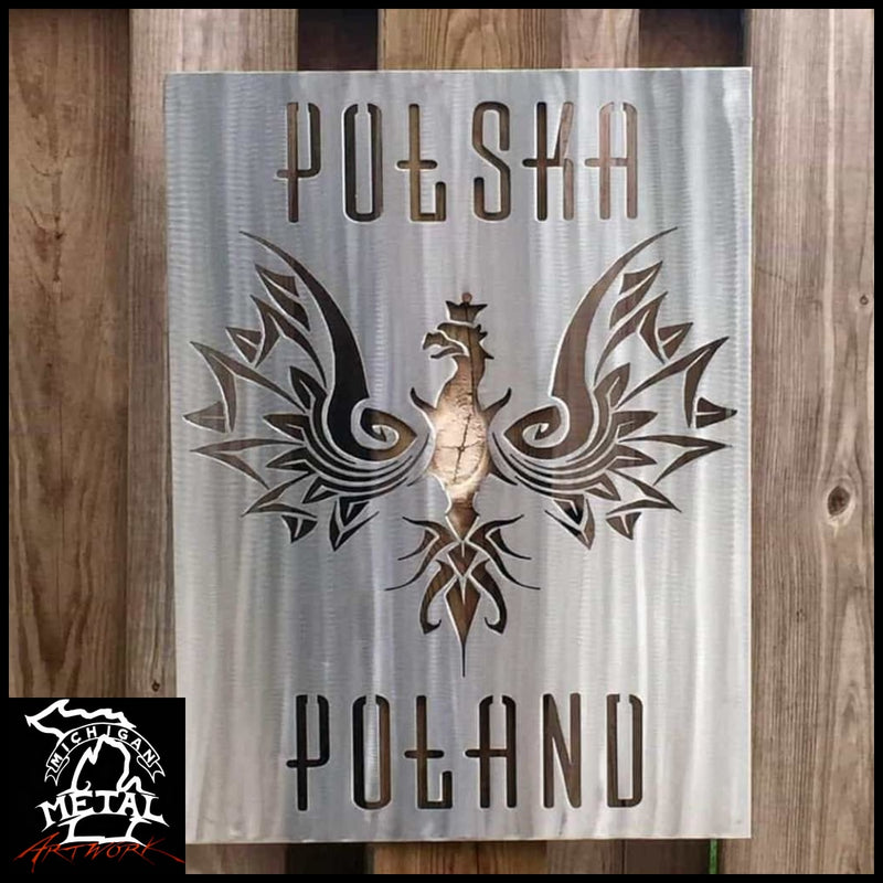 Polish Flag Custom Metal Wall Art