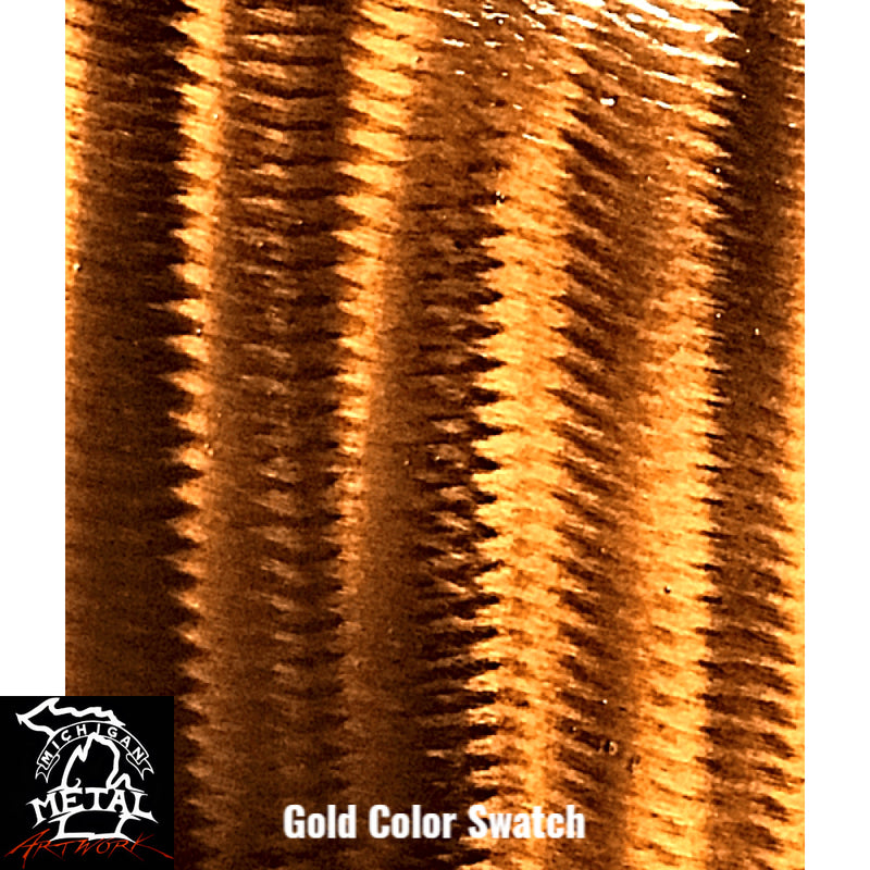 Gold Color Swatch - Michigan Metal Artwork