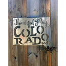 Thankful For My Colorado Roots Metal Wall Art - Michigan Metal Artwork