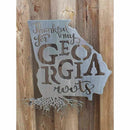 Thankful For My Georgia Roots Metal Wall Art - Michigan Metal Artwork