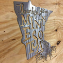 Thankful For My Minnesota Roots Metal Wall Art - Michigan Metal Artwork