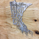 Thankful For My Minnesota Roots Metal Wall Art - Michigan Metal Artwork