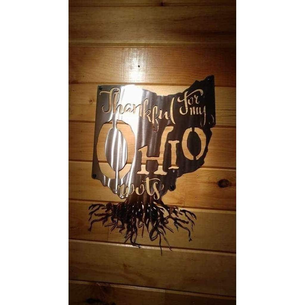 Thankful For My Ohio Roots Metal Wall Art