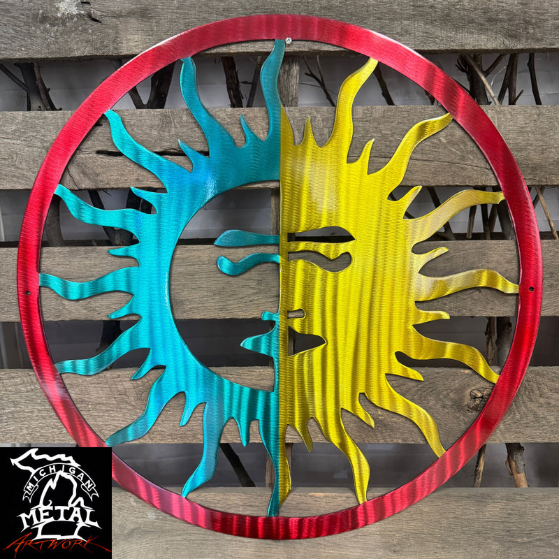 The Sun & Moon Metal Wall Art Abstract